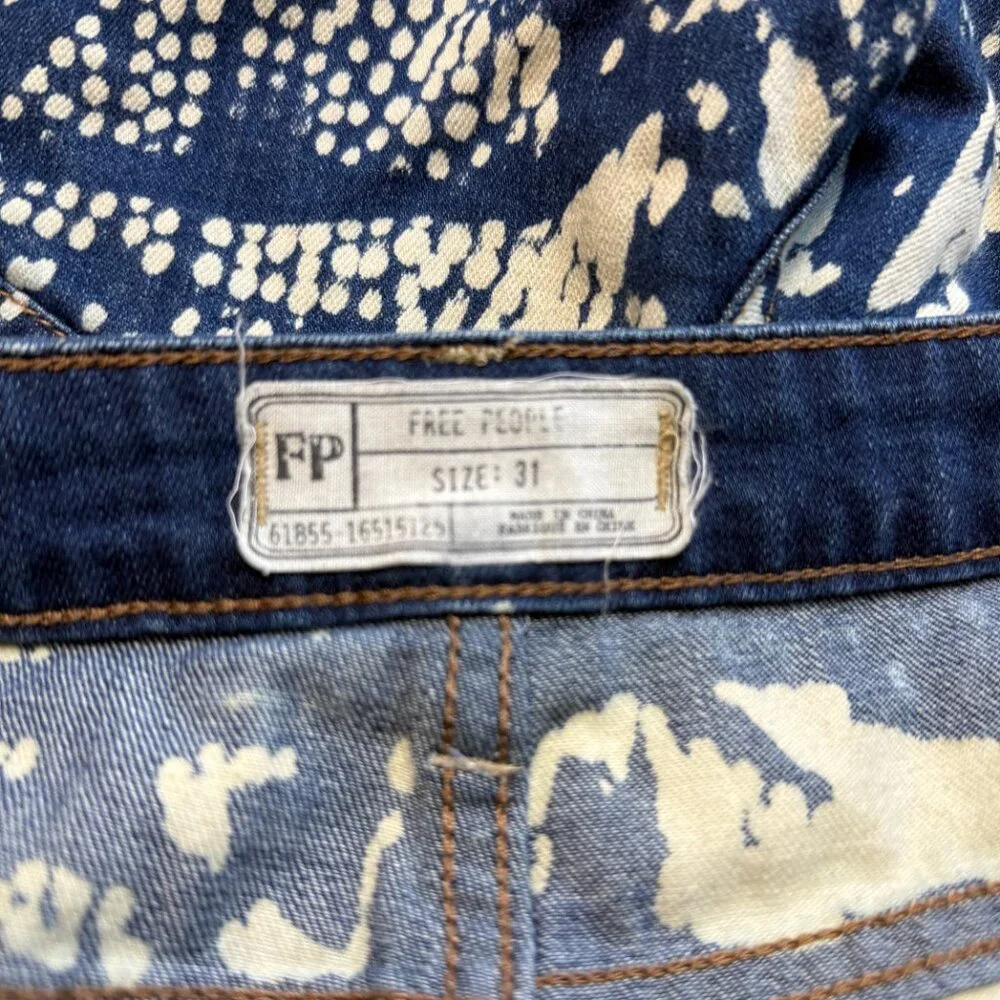 Women's Free People Bleached jeans Sz 31 Boho Fesitval Jeans - Picture 5 of 15